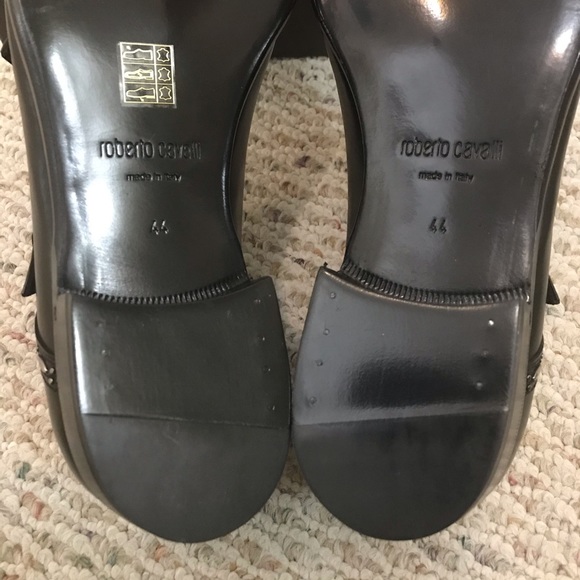 ?Roberto Cavalli black leather studded dress shoe main image 7
